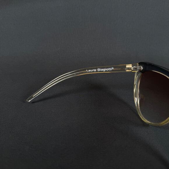 Laura Biagiotti Oversized Sunglasses Brown Gradient Lens OXSOL Italy T-107 main image 2